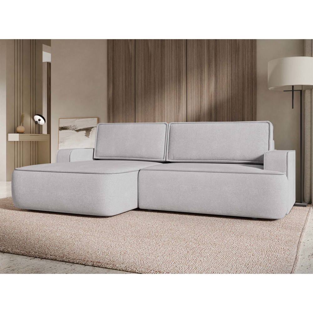 Γωνιακός καναπές Mono-Γκρι Ανοιχτό-Αριστερή