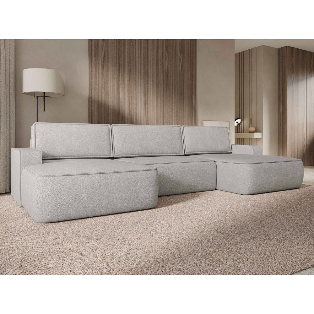 Γωνιακός καναπές Mono U-Γκρι Ανοιχτό