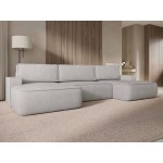 Γωνιακός καναπές Mono U-Γκρι Ανοιχτό