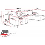 Γωνιακός καναπές Fabio U-Μπεζ