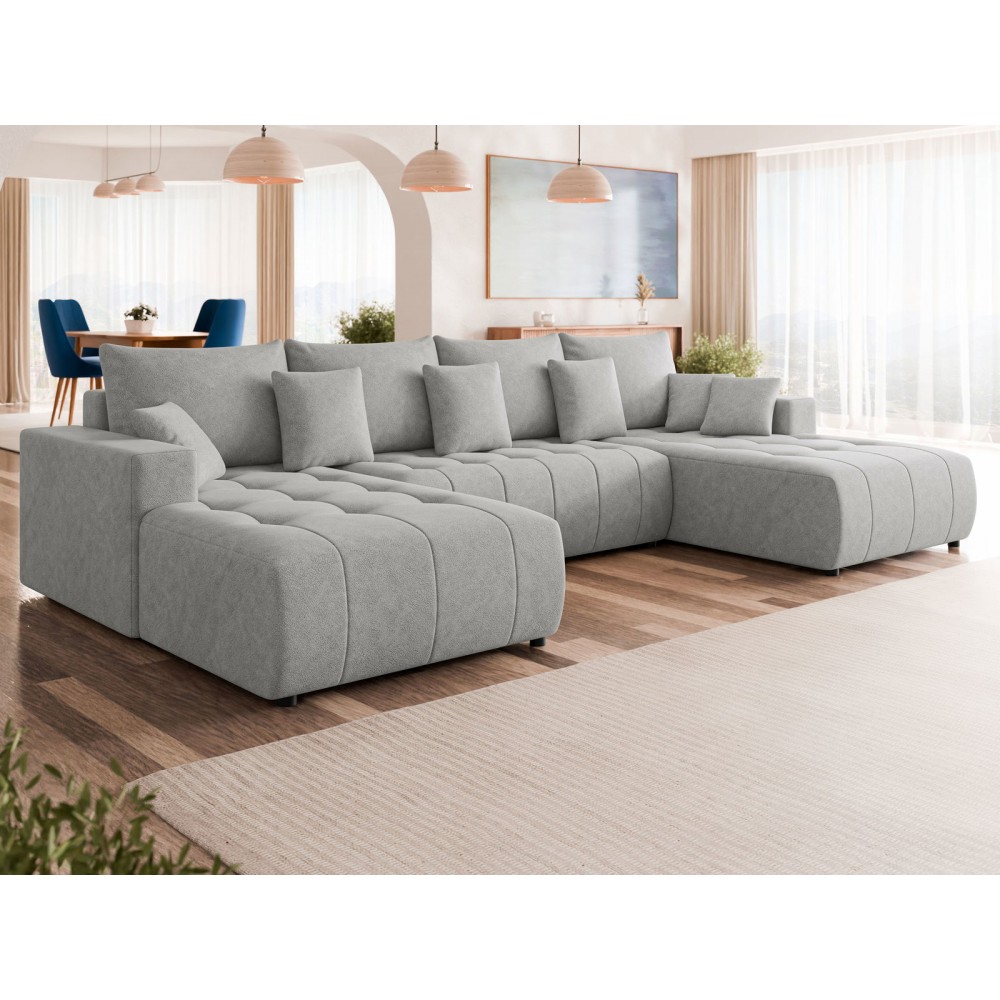 Γωνιακός καναπές Fabio U-Γκρι Ανοιχτό