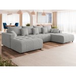 Γωνιακός καναπές Fabio U-Γκρι Ανοιχτό