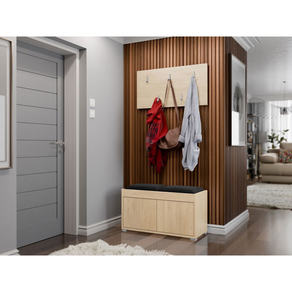 Έπιπλο υποδοχής Gesita-Φυσικό - Μαύρο