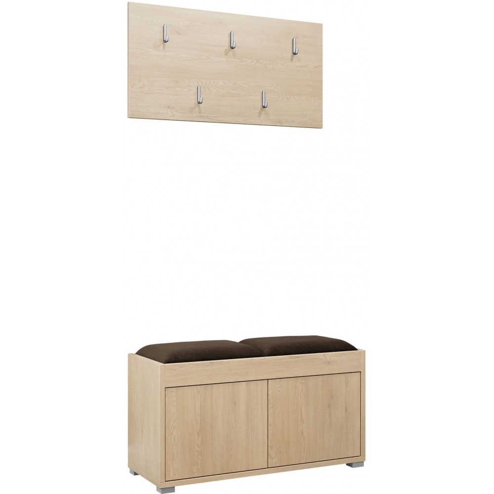 Έπιπλο υποδοχής Gesita-Φυσικό - Καφέ Σκούρο