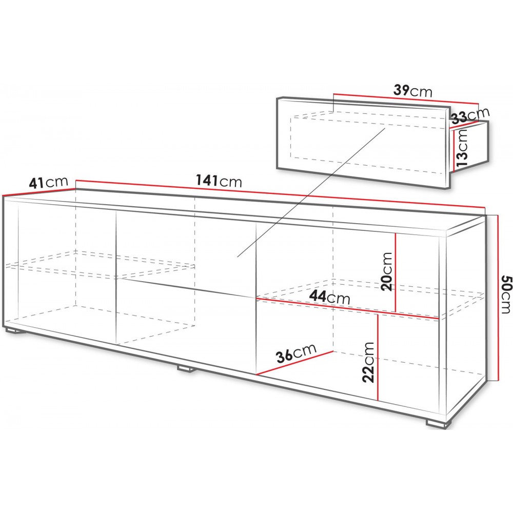Έπιπλο Τηλεόρασης Gesita-Λευκό