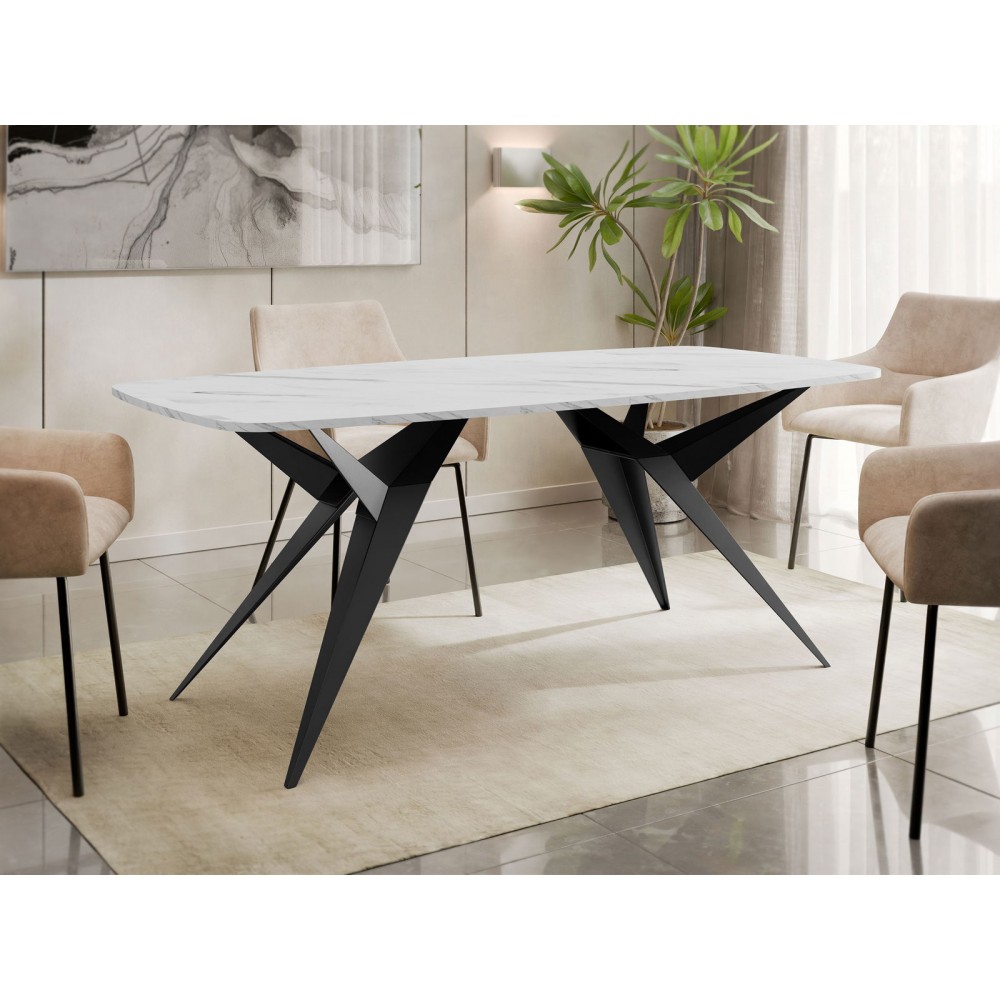 Τραπέζι Axis επεκτεινόμενο-Λευκό Μάρμαρο