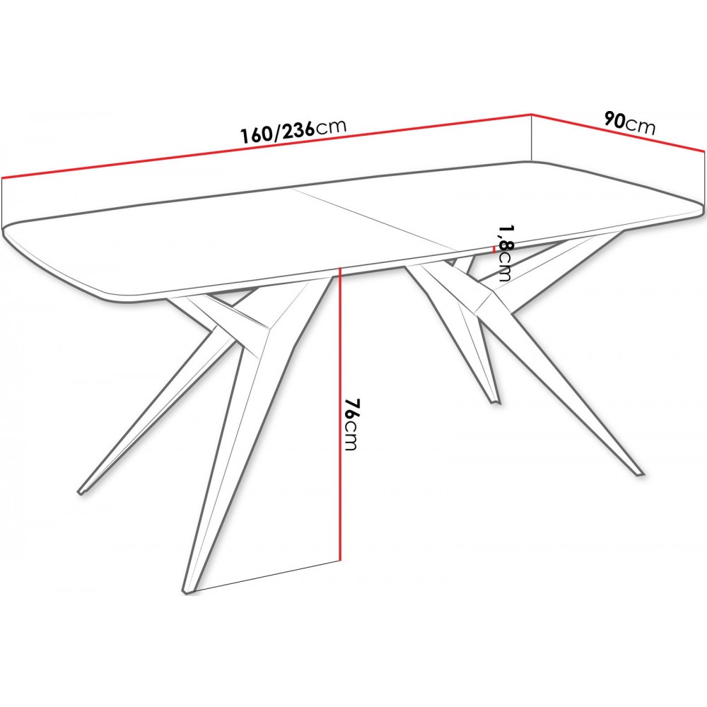 Τραπέζι Axis επεκτεινόμενο-Cashmere