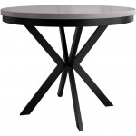 Τραπέζι Edder 90 επεκτεινόμενο-Γκρι-Μαύρο