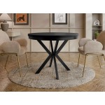 Τραπέζι Edder 90 επεκτεινόμενο-Μαύρο