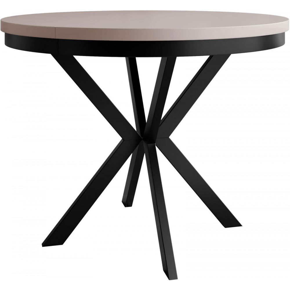 Τραπέζι Edder 90 επεκτεινόμενο-Cashmere-Μαύρο