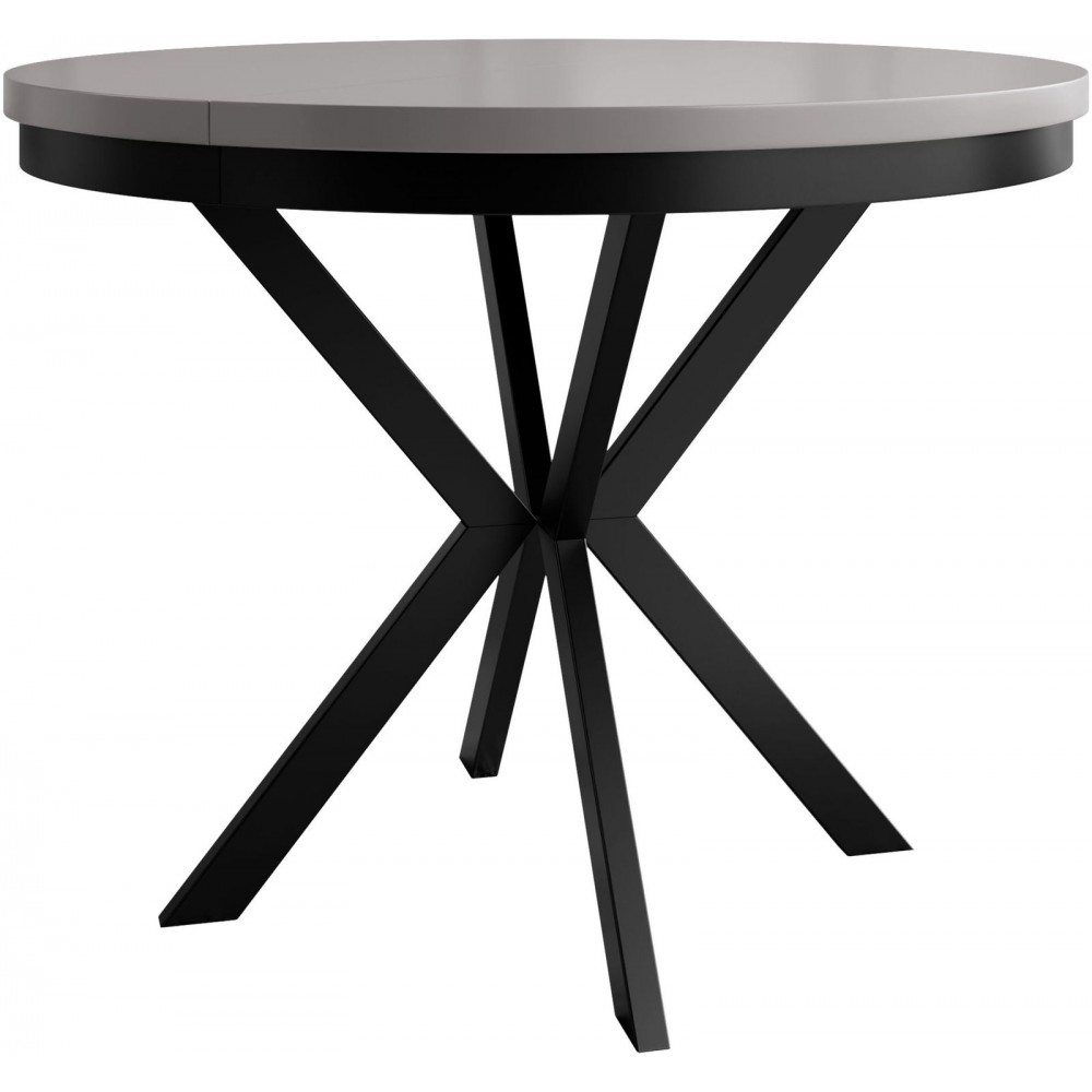 Τραπέζι Edder 100 επεκτεινόμενο-Γκρι-Μαύρο