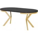 Τραπέζι Edder 100 επεκτεινόμενο-Βέγγε-Μαύρο