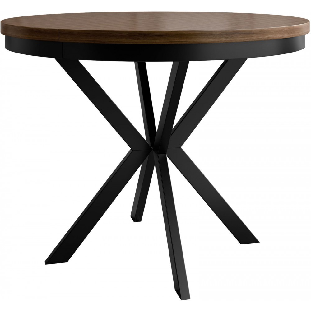 Τραπέζι Edder 120 επεκτεινόμενο-Βέγγε-Μαύρο