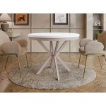 Τραπέζι Edder 100 επεκτεινόμενο-Λευκό-Cashmere