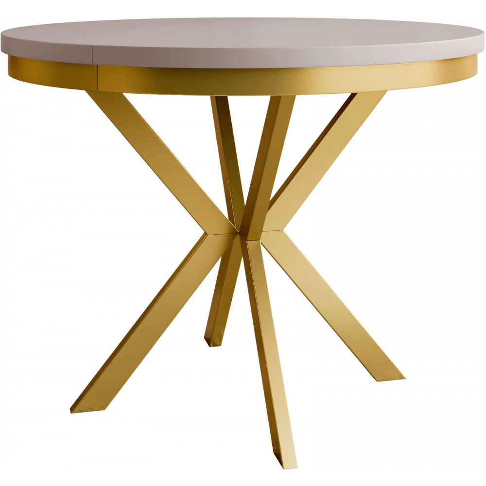 Τραπέζι Edder 100 επεκτεινόμενο-Cashmere-Χρυσό