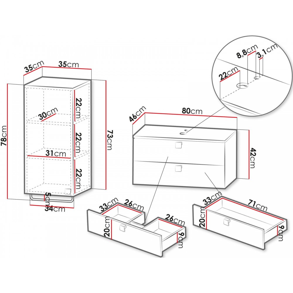Σετ μπάνιου Gariano IV-Γκρι