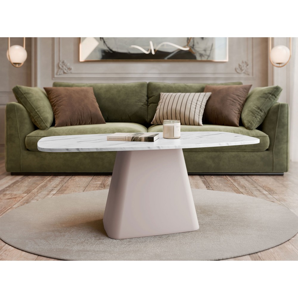 Τραπεζάκι Σαλονιού Noa II-Λευκό Μάρμαρο