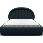Επενδυμένο κρεβάτι Circle-160 x 200-Μπλε Σκούρο