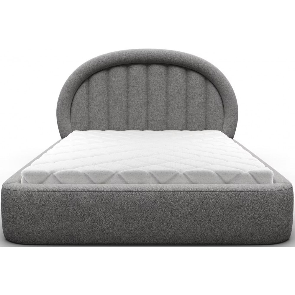 Επενδυμένο κρεβάτι Circle-180 x 200-Γκρι