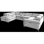 Γωνιακός καναπές Lola-Αριστερή-Λευκό