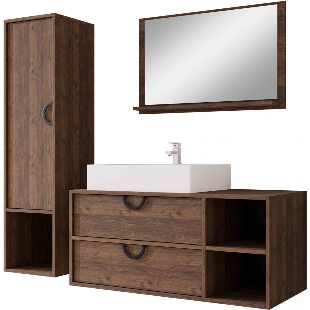 Σετ μπάνιου Lazienka 14-Καρυδί Σκούρο