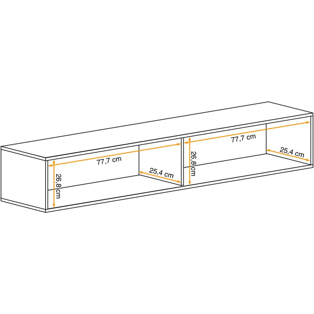 Κρεμαστή οριζόντια βιτρίνα Fly II-Cashmere