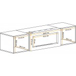 Κρεμαστό Έπιπλο Τηλεόρασης Fly-Φυσικό 160x40x40