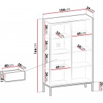 Βιτρίνα Sento-Φυσικό - Μαύρο
