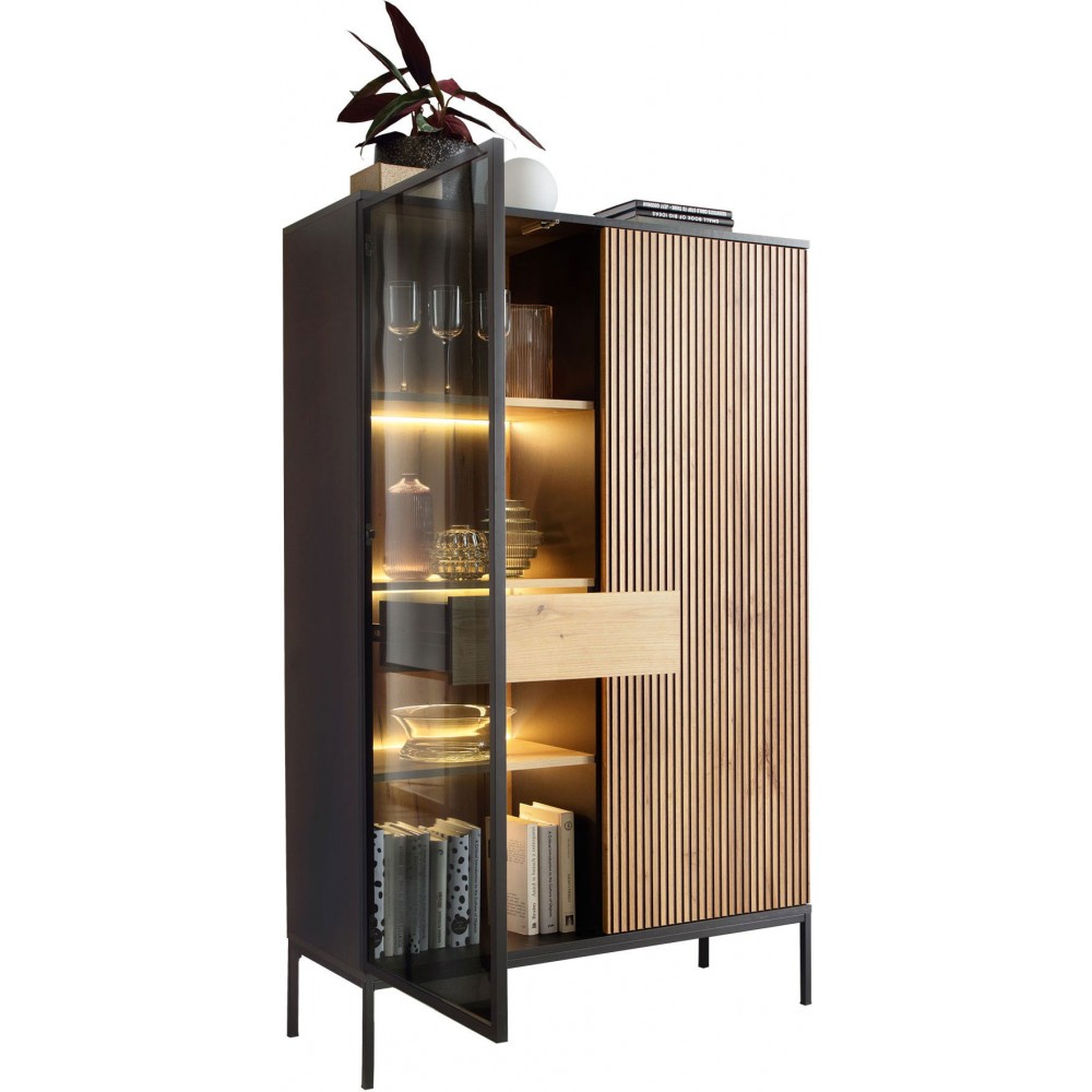 Βιτρίνα Sento-Φυσικό - Μαύρο