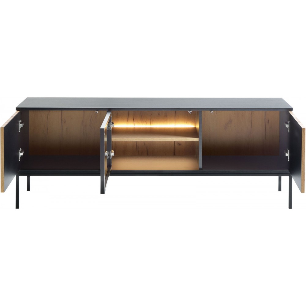 Έπιπλο Τηλεόρασης Sento-Φυσικό - Μαύρο