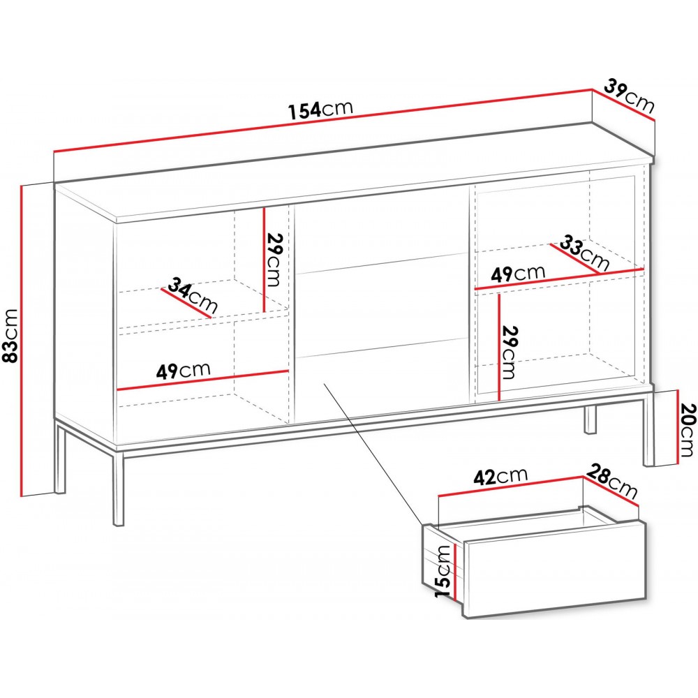 Μπουφές Sento KSZ154-Cashmere