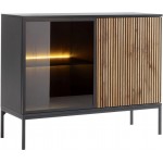 Μπουφές Sento K104 Mini-Φυσικό - Μαύρο 104x39x83