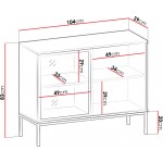 Μπουφές Sento K104 Mini-Φυσικό - Μαύρο 104x39x83
