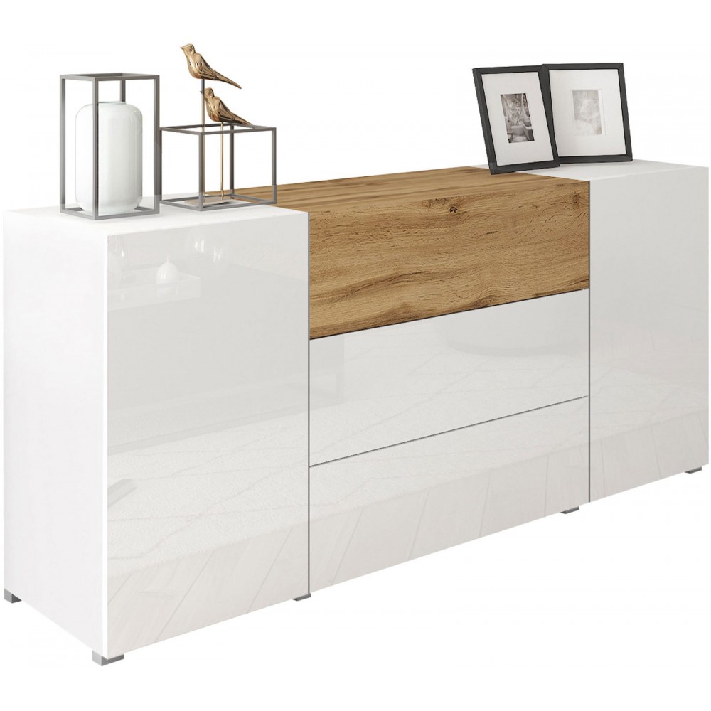 Μπουφές Berlin-Λευκό - Φυσικό