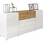 Μπουφές Berlin-Λευκό - Φυσικό