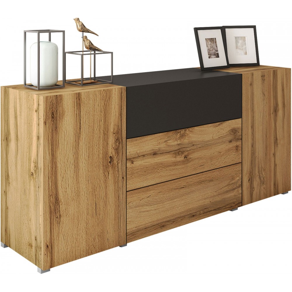 Μπουφές Berlin-Φυσικό - Μαύρο