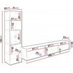Σύνθεση σαλονιού Berlin I-Λευκό - Φυσικό