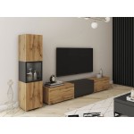 Σύνθεση σαλονιού Berlin I-Φυσικό - Μαύρο