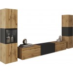 Σύνθεση σαλονιού Berlin III-Φυσικό - Μαύρο