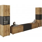 Σύνθεση σαλονιού Berlin III-Φυσικό - Μαύρο