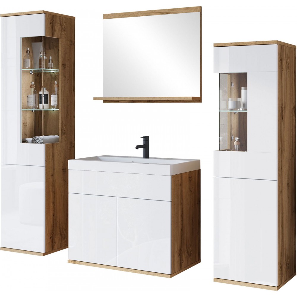 Σετ μπάνιου Nairobi-Λευκό - Φυσικό