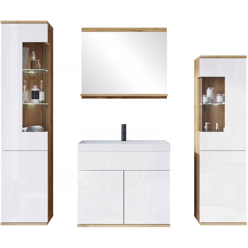 Σετ μπάνιου Nairobi-Λευκό - Φυσικό