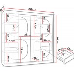 Ντουλάπα Bahrajn II 200 συρόμενη-Cashmere
