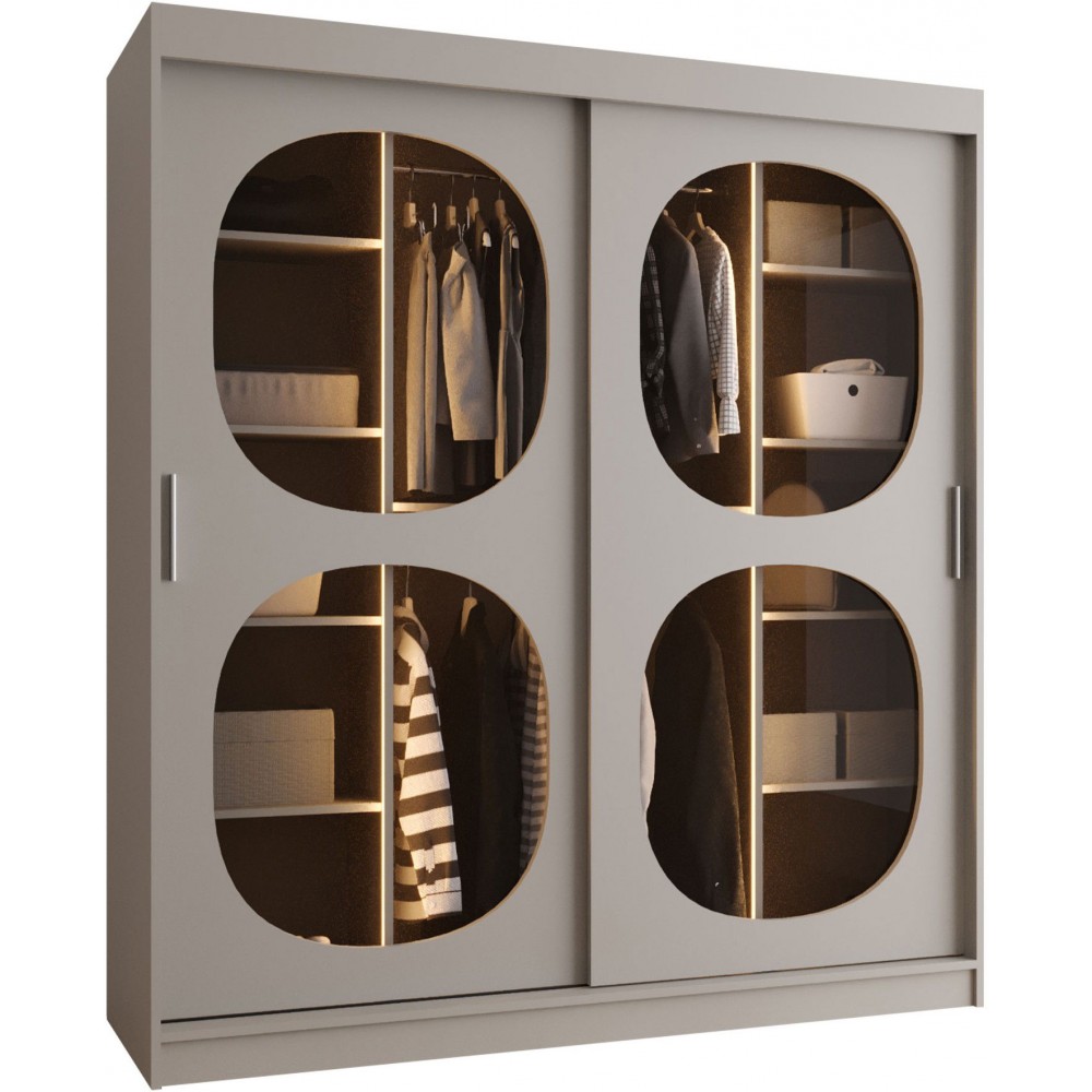 Ντουλάπα Bahrajn II 180 συρόμενη-Cashmere