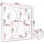 Ντουλάπα Bahrajn II 180 συρόμενη-Cashmere