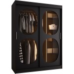 Ντουλάπα Bahrajn II 150 συρόμενη-Μαύρο