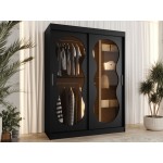 Ντουλάπα Bahrajn III 150 συρόμενη-Μαύρο