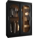 Ντουλάπα Bahrajn III 150 συρόμενη-Μαύρο