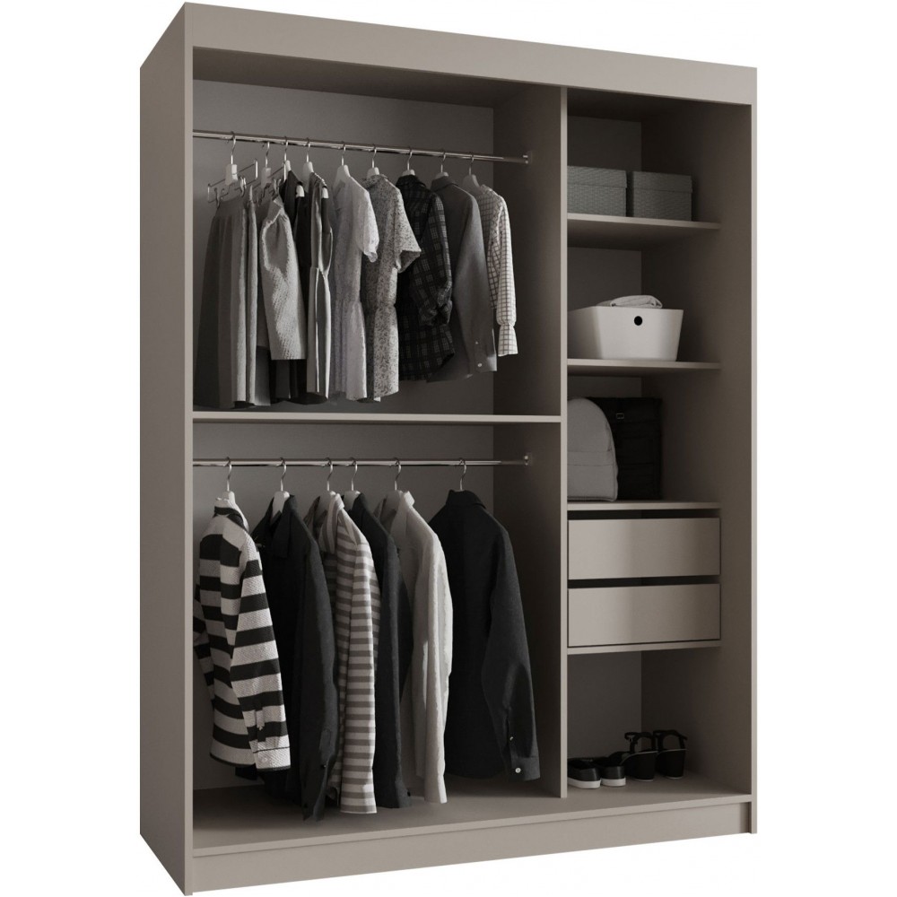 Ντουλάπα Bahrajn III 150 συρόμενη-Cashmere