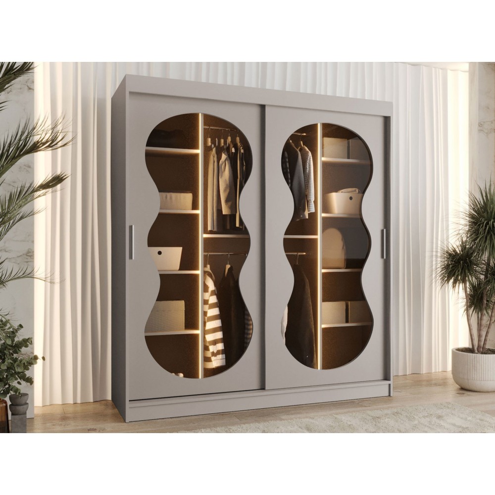 Ντουλάπα Bahrajn III 180 συρόμενη-Cashmere